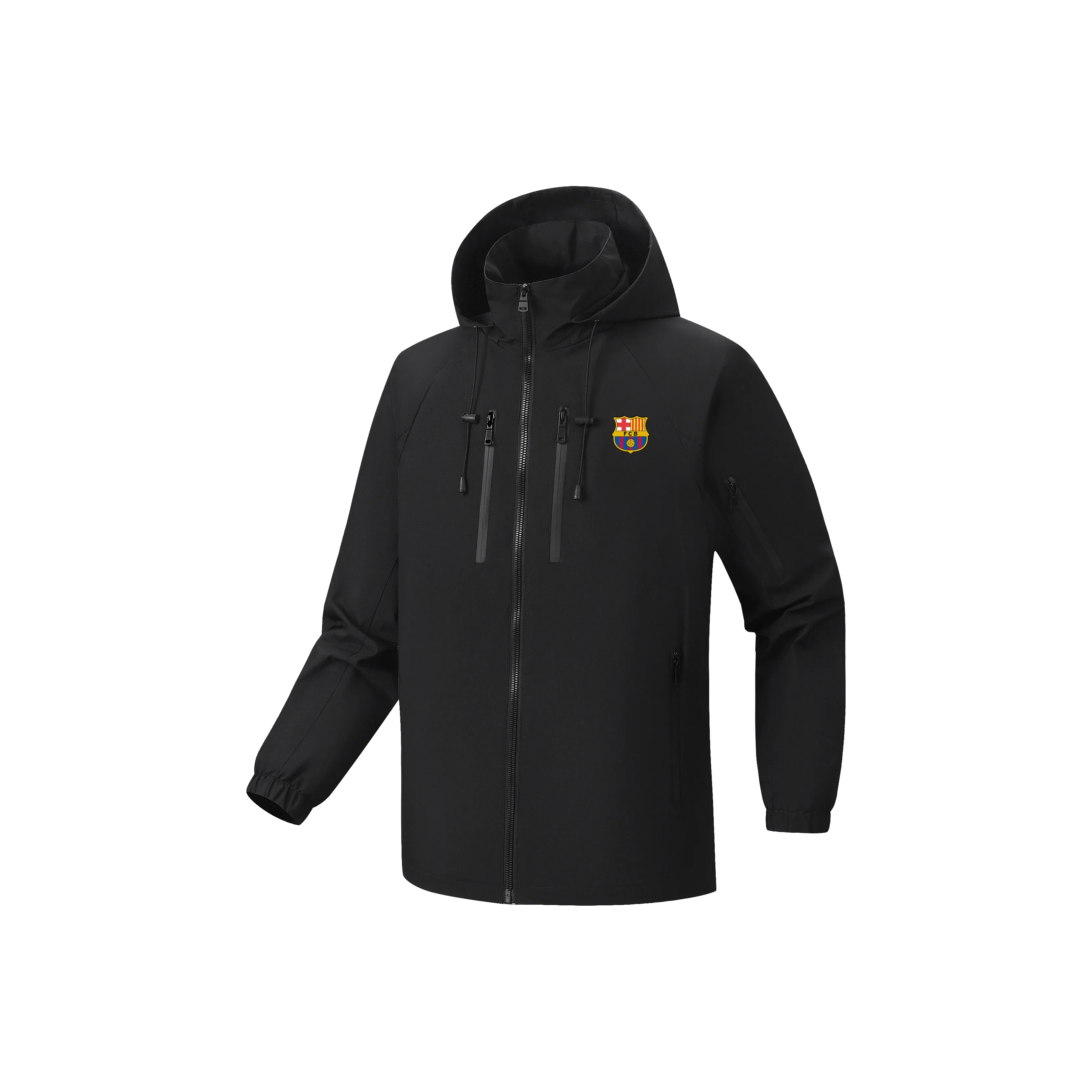FCB ARCELONA Городская жизнь Путешествие Коммутирование Водонепроницаемый Ветрозащитный And Дышащий Ветровка Унисекс
