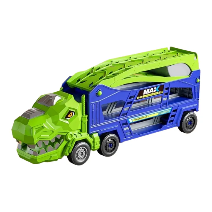 GUOU Динозавр Дорожка Транспорт Тираннозавр Рекс Трансформируемый Автомобиль Инерционный Тянущий Спина Игрушки