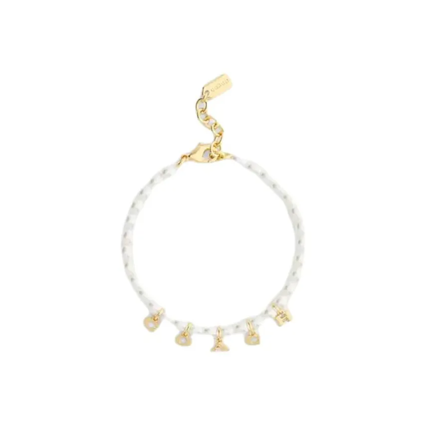 COACH Браслеты из латуни с покрытием женские золото жемчужный