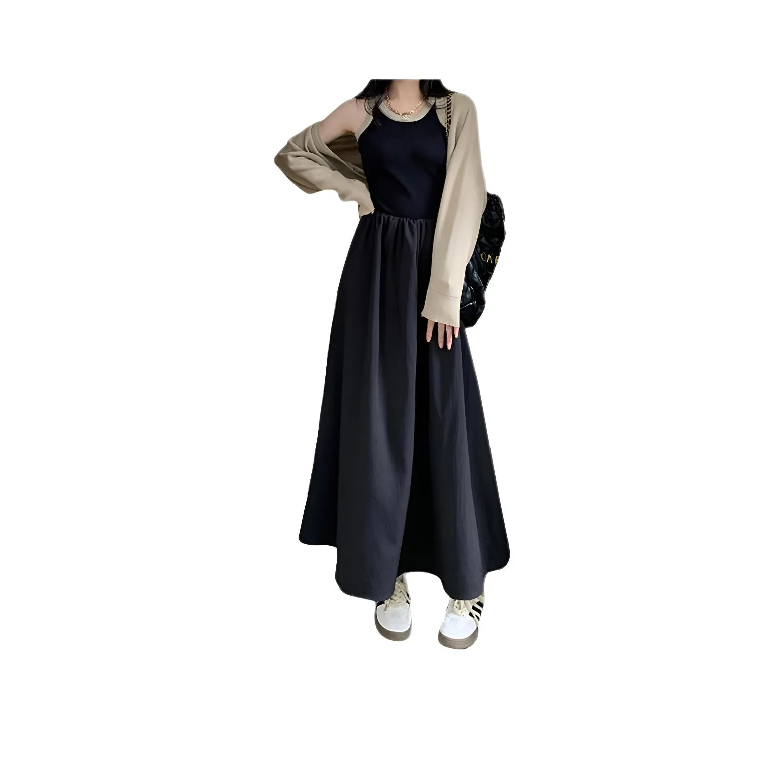 Genius Pooh Женская одежда Длинное платье с длинными рукавами для женщин