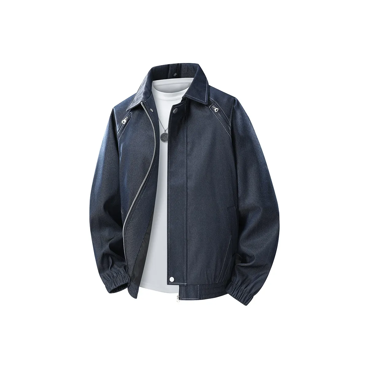 PGNC Дизайн Свободный крой Большой размер Универсальный Отворотной воротник Топ Мужской