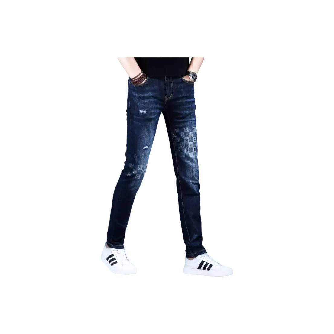 CAT'S PAW Синий Унисекс Джинсы