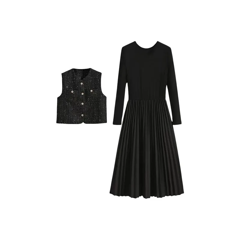 COVT Жилет + Платье Женские Комплекты с Юбкой