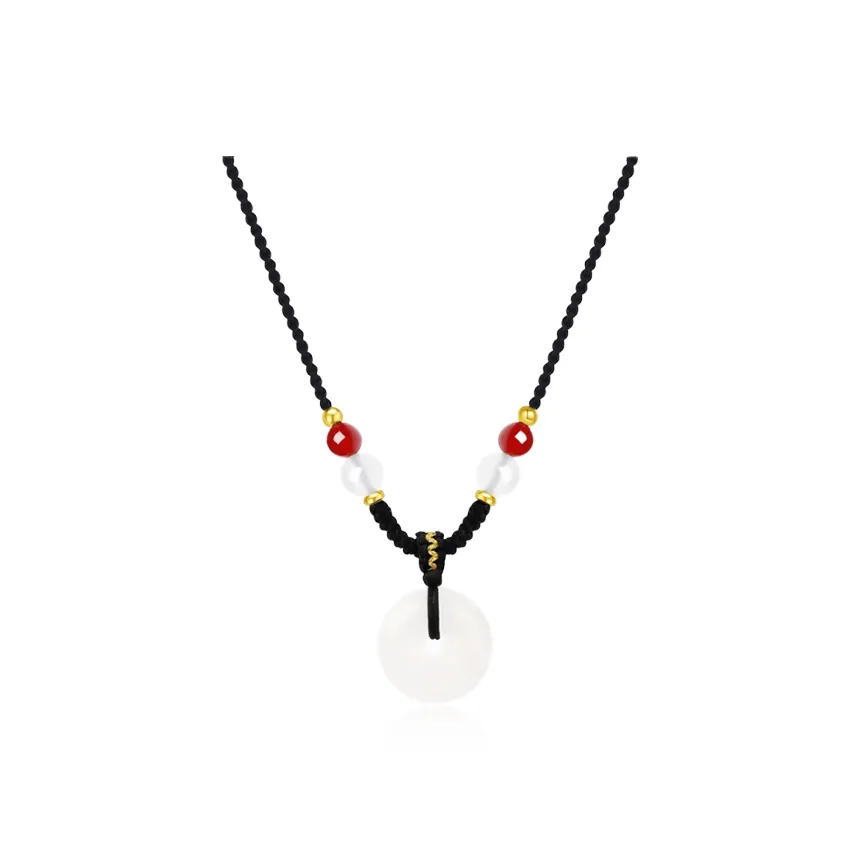 Chongqing Gold Store Цветное стекло Нефритовые ожерелья Унисекс