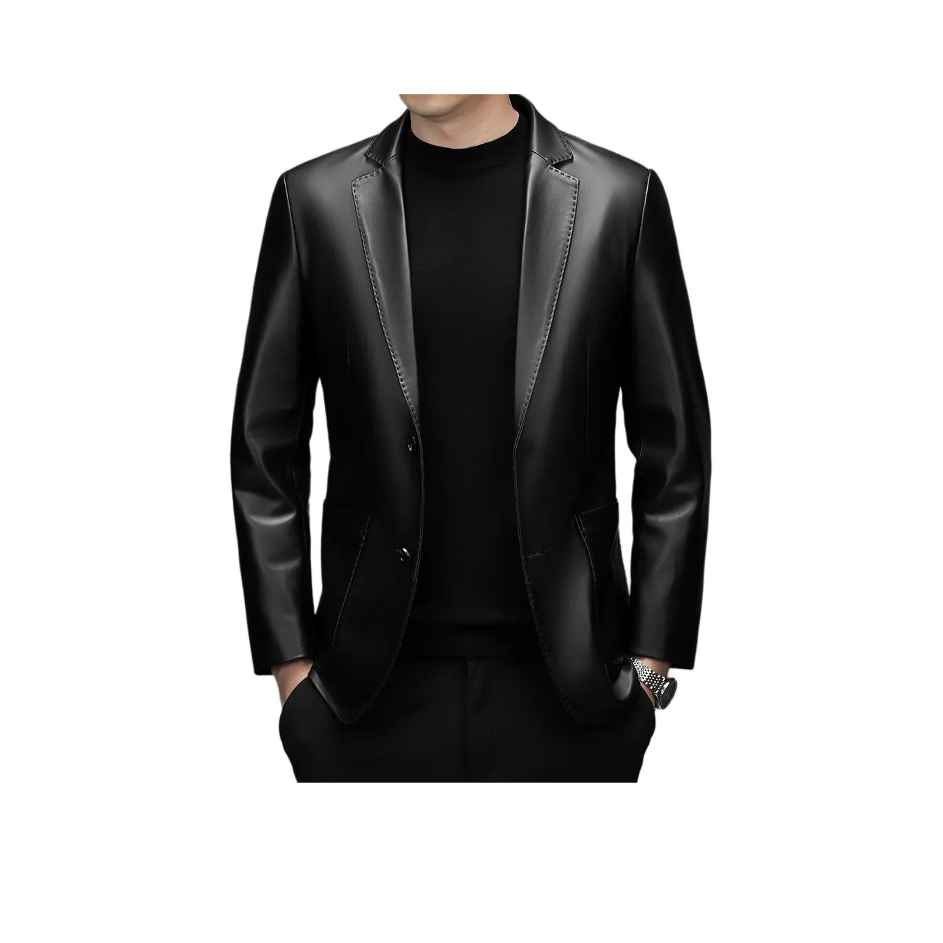 H YXIANG Кожа Куртка Женская