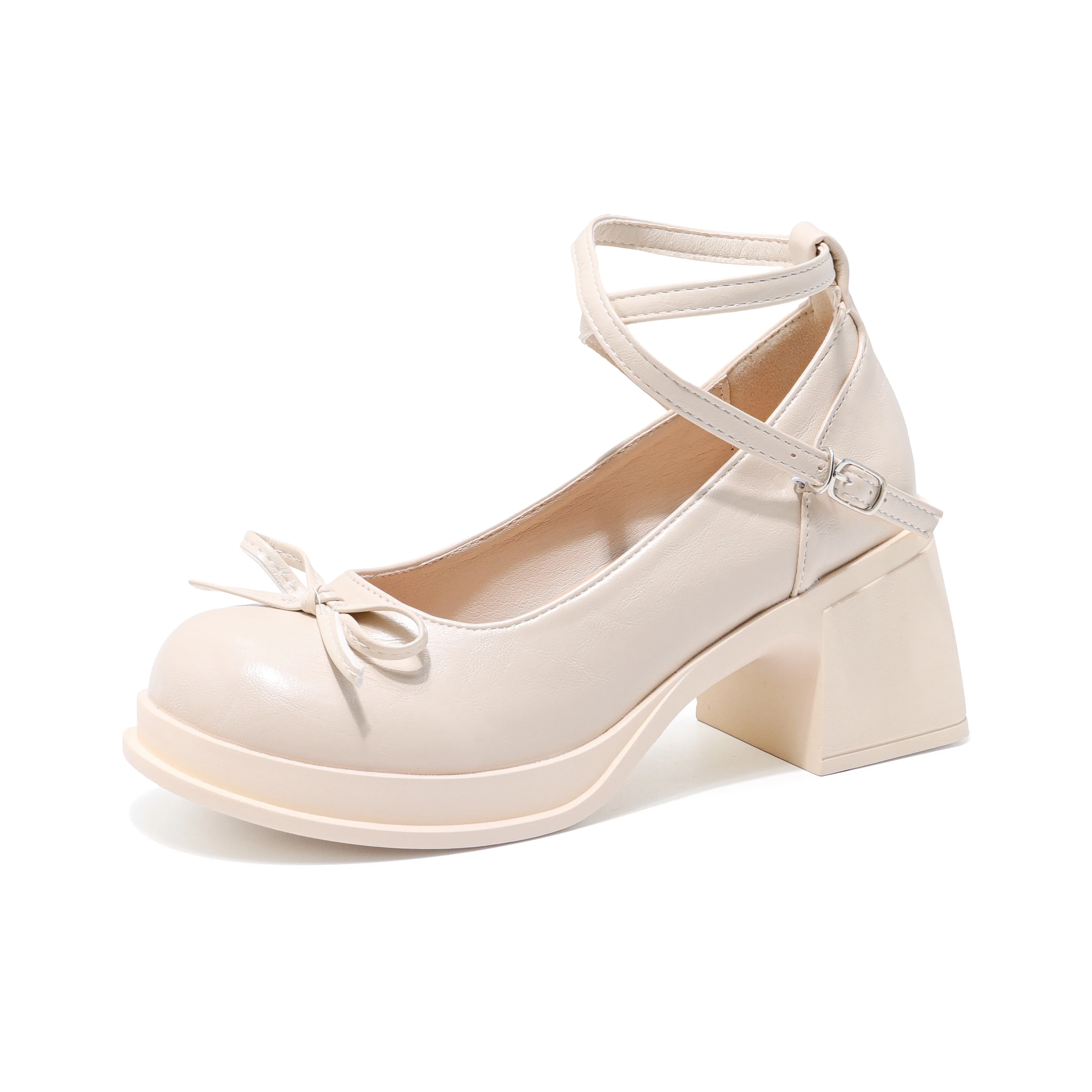 DANGLIANG Мягкий Преппи стиль Милый и симпатичный Удобная повседневная одежда Мода Универсальный Грубый каблук