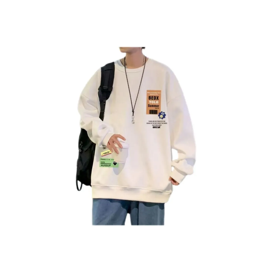 TONYBEAR Мужская одежда Casual Sports Принт Port Стиль Хлопок Свитшот Студенты Топ Американский Юность Мужской