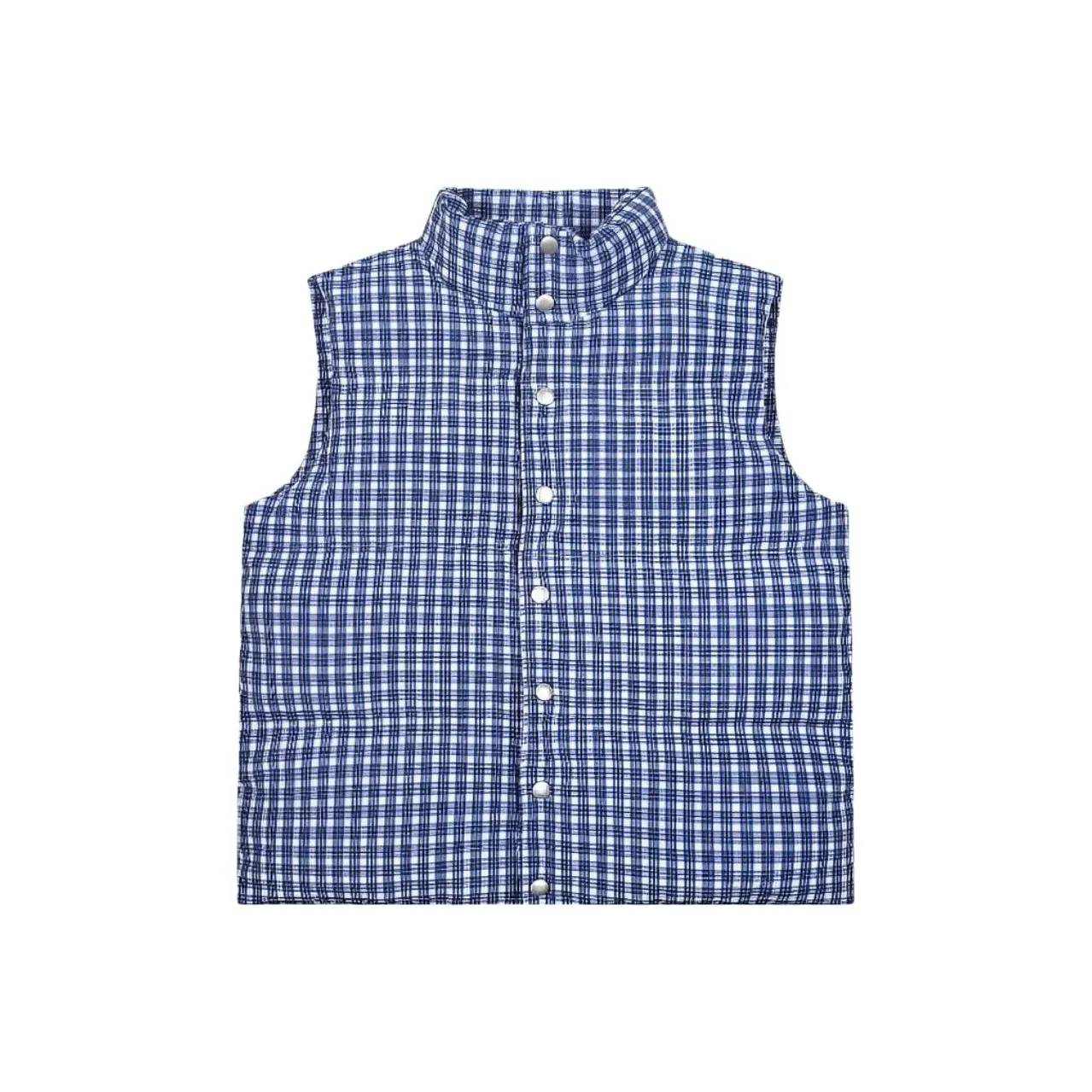 ABBY GODDESS Синие Белые Клетчатые Жилеты Женские Жилеты