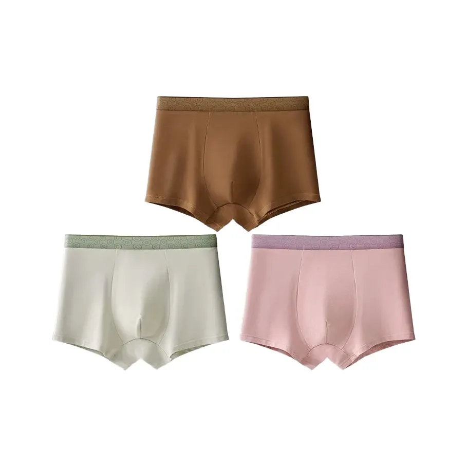MIIOW 3 пачки Хаки + Камео Коричневый + Серебристо-Серый Школьное нижнее белье