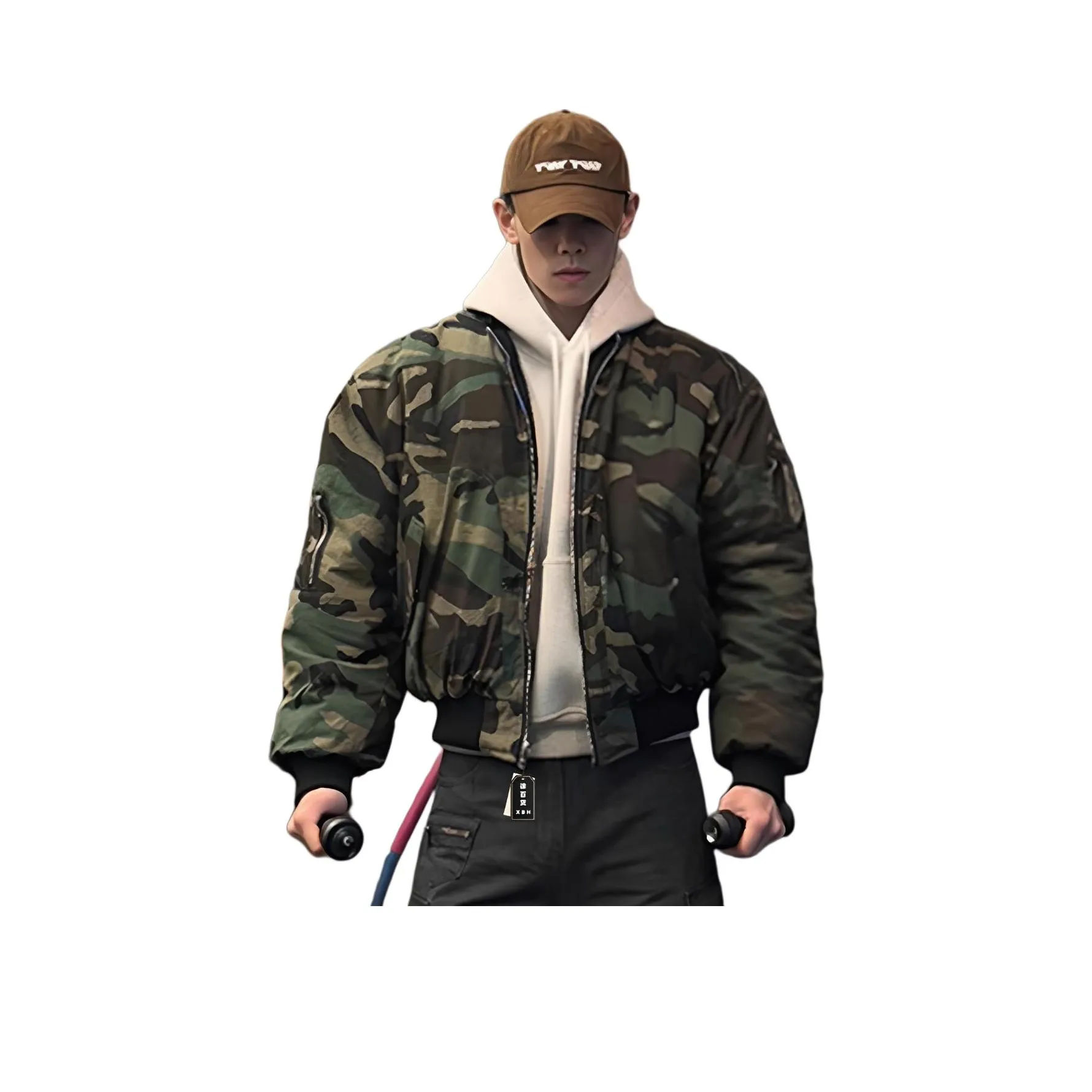 XUBAIHUO Камуфляж Унисекс Пуховики