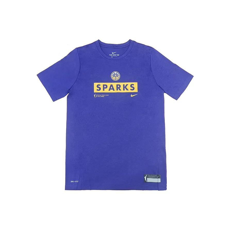 Nike WNBA Лос-Анджелес Sparks Спортивный Повседневный Мягкий Удобный Круглый вырез Пуловер Короткий рукав Фиолетовый Подростки