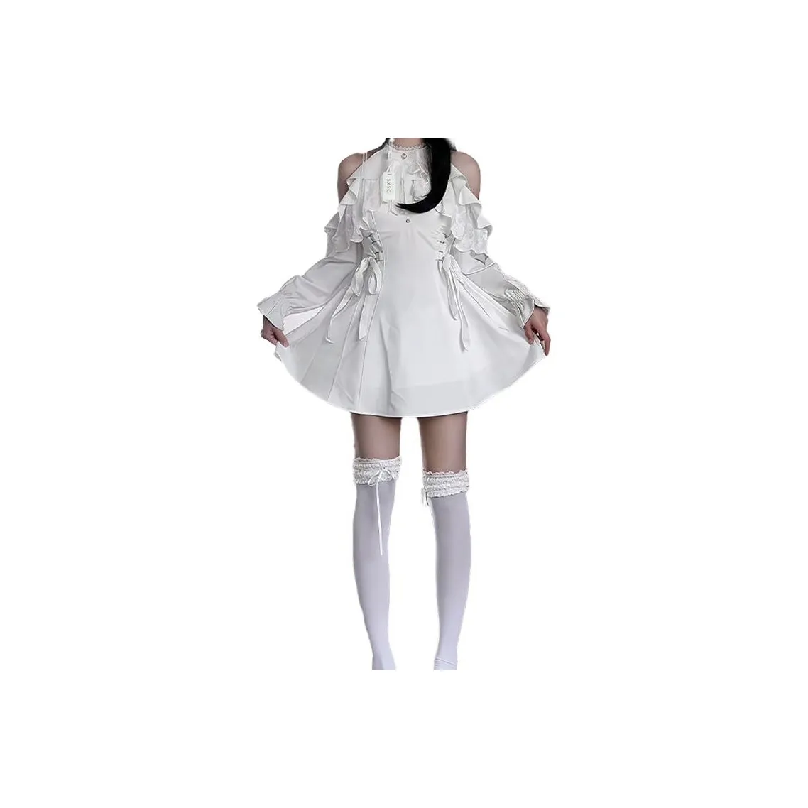 SIXUSICHOU Длинное платье с длинными рукавами женское