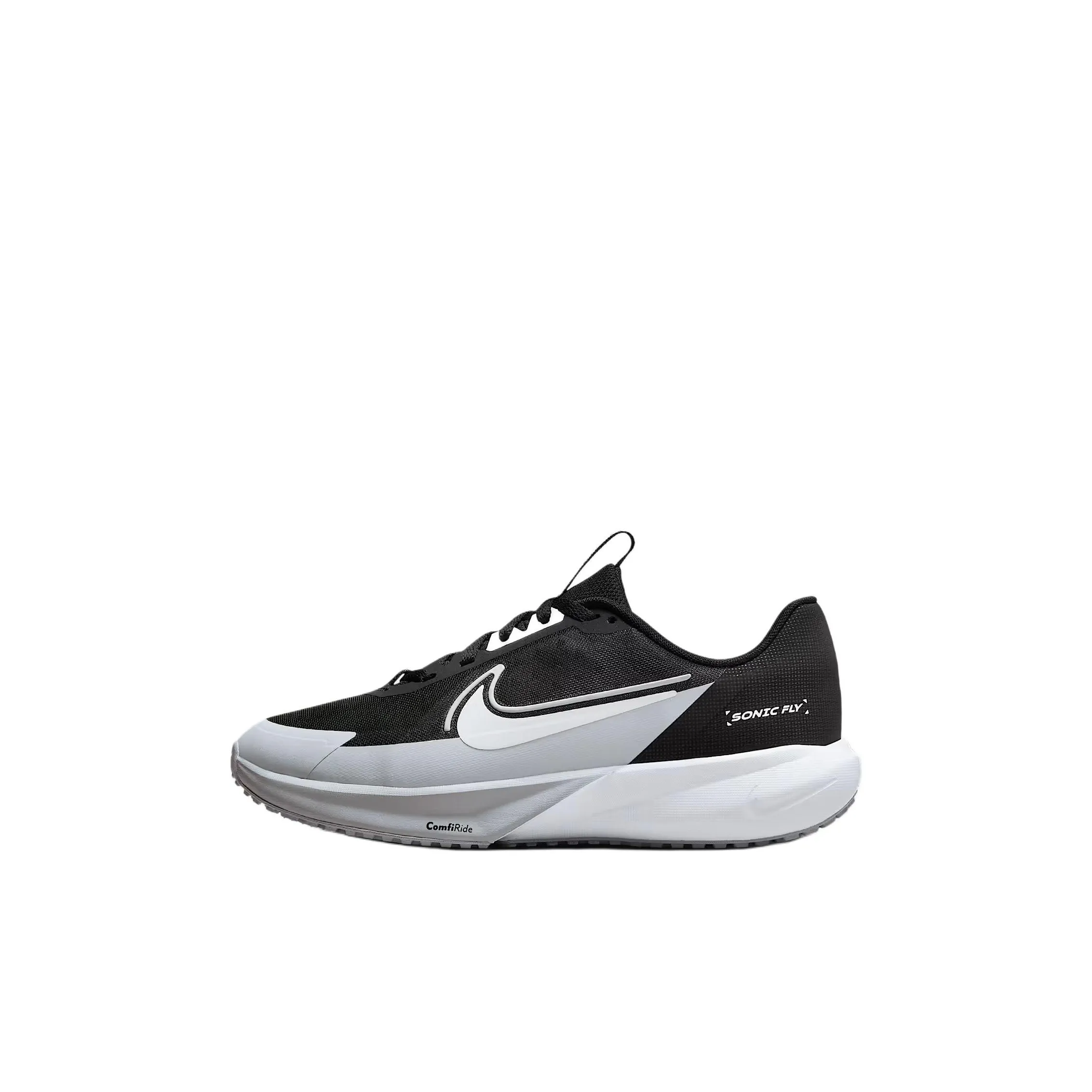 Nike SONIC FLY Slip-resistant Abrasion-resistant Low Top Детская беговая обувь Черный Белый