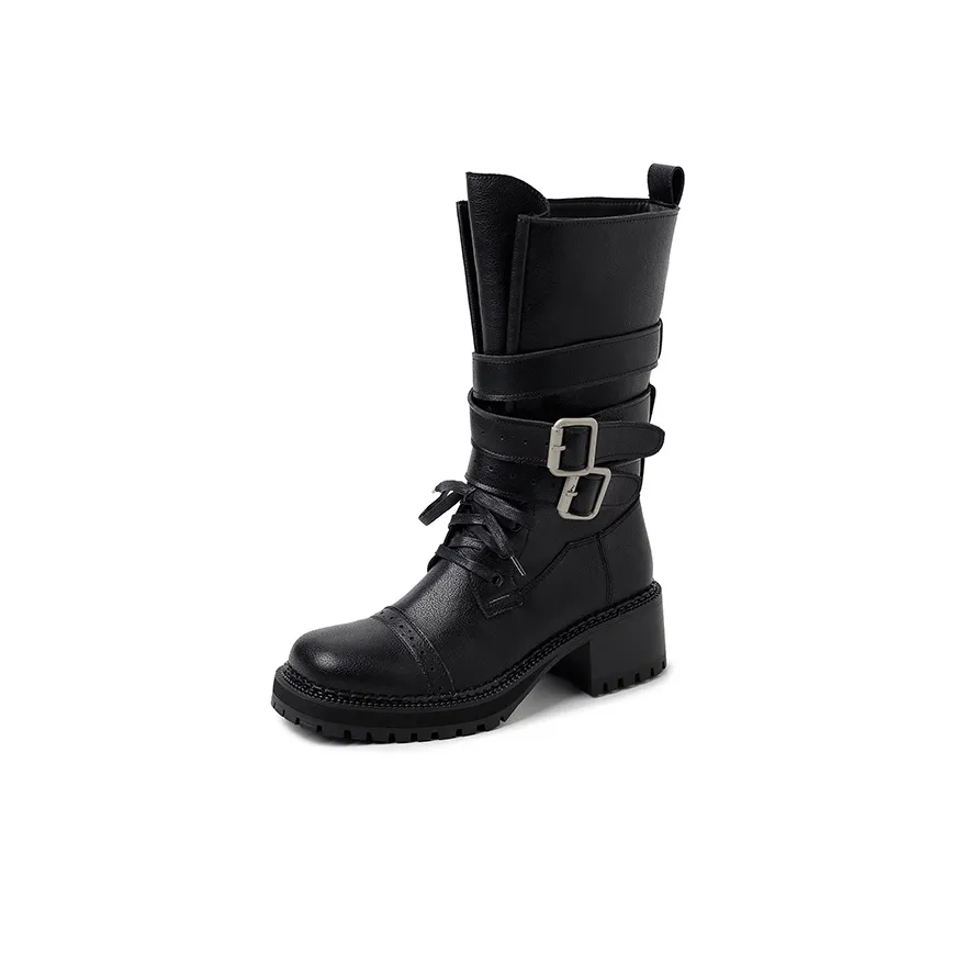 AIQINISHA MID Голень Ботинки 5,5 см Женские