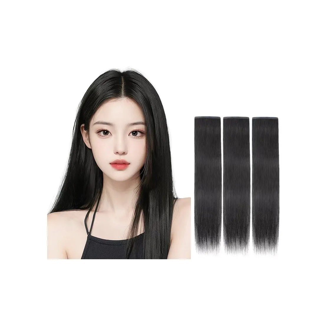YUNQING THREE Комплект Длинные Волосы Заплатки Парики Для Женских Человеческих Длинных Прямых Волос