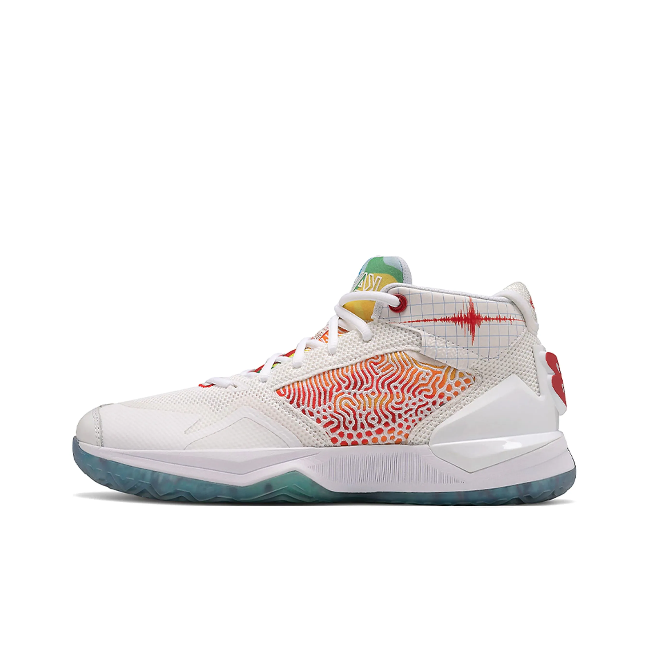 New Balance Kawhi 1 Vintage Basketball Shoes Men Mid Top White/Orange Red