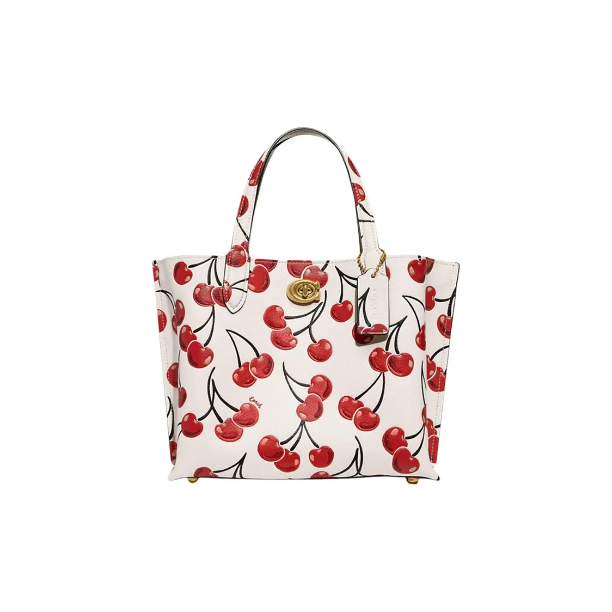 COACH Willow Коровья кожа Тоут Сумка Сумка для покупок Сумка Сумка через плечо Сумка через плечо Средний Женская Розово-белый