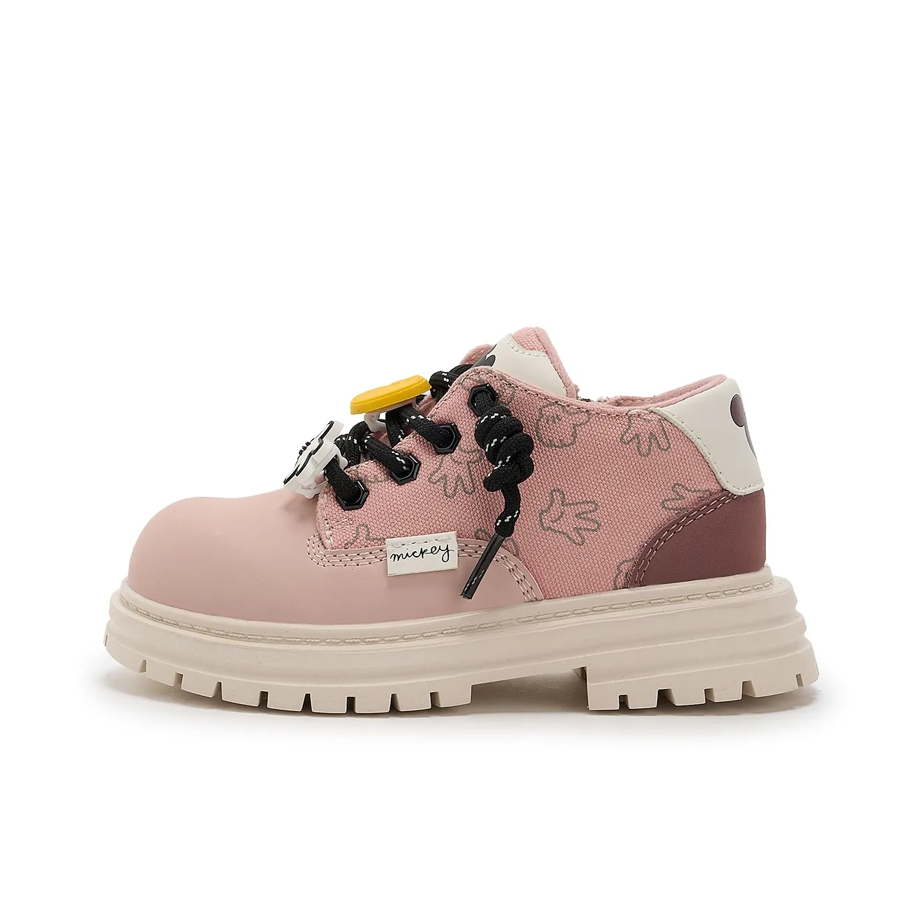 Disney Mickey Anti KICK Амортизация и Устойчивость к Износу Низкие Детские Кожаные Сапоги