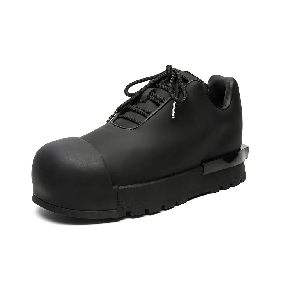 Lanza Pure Black Big Head Обувь Платформа Пара Обувь Американский Пухлые Туфли