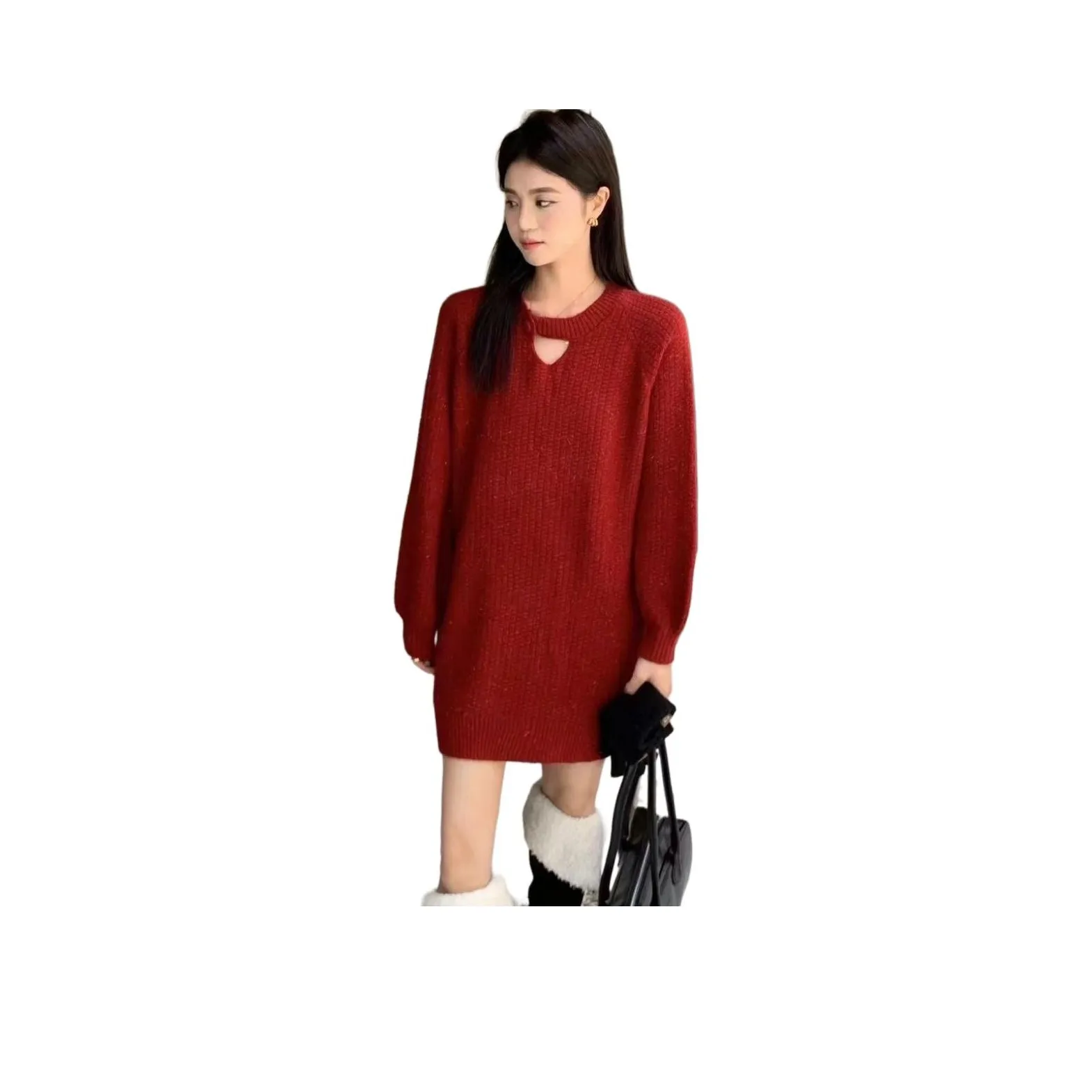 HAPG Длинное платье с длинными рукавами женское