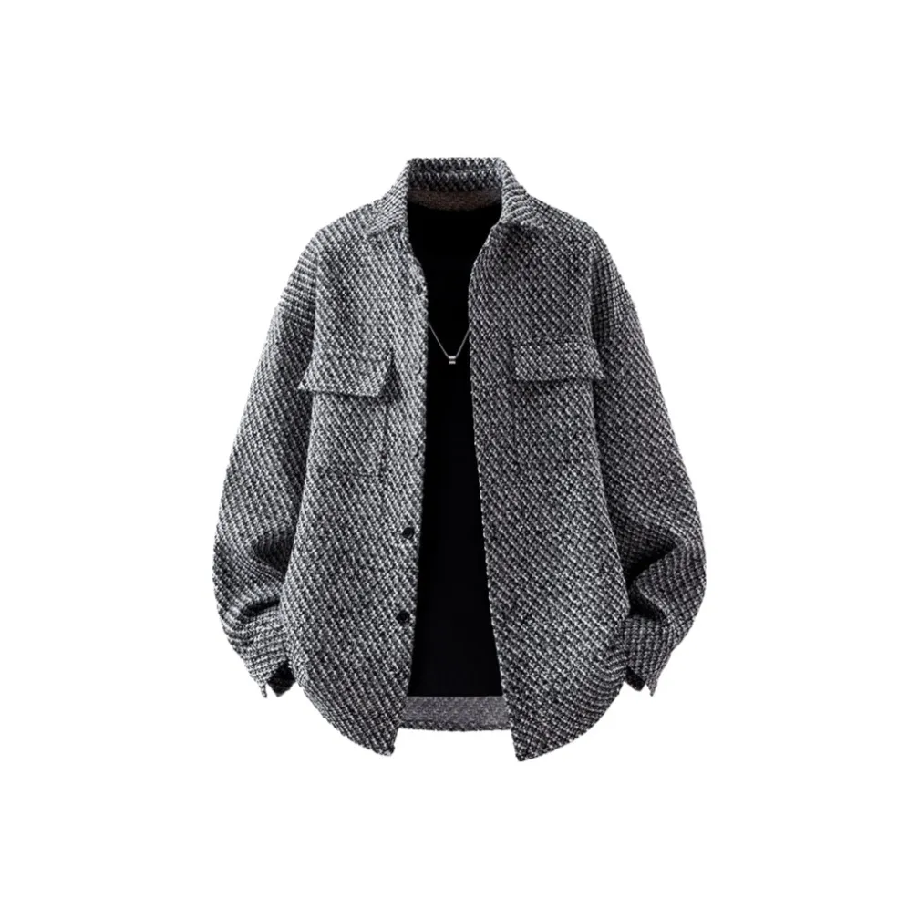 JIARONG Черный Белый Клетка Унисекс Куртки