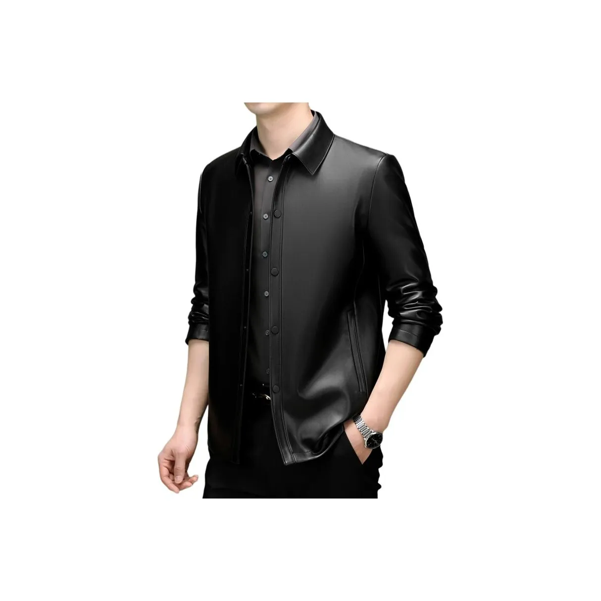 Square Man Also Stands Tall кожаная куртка мужская