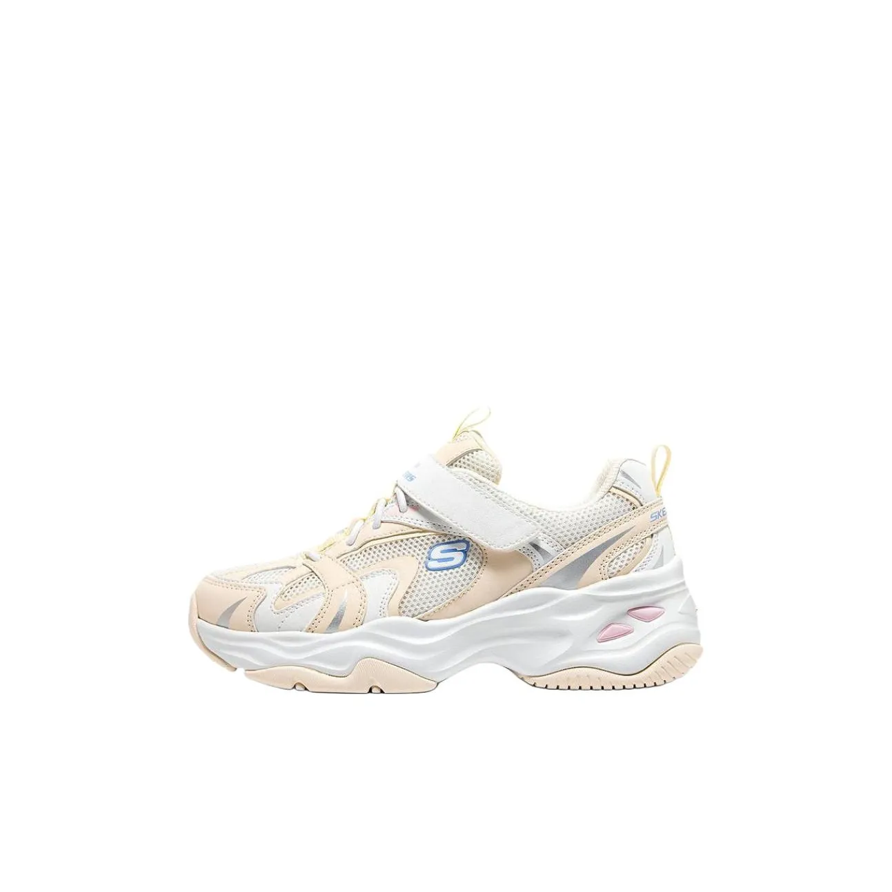 Skechers Низкий Топ KIDS Толстая Подошва Кроссовки Белый Абрикос Детский