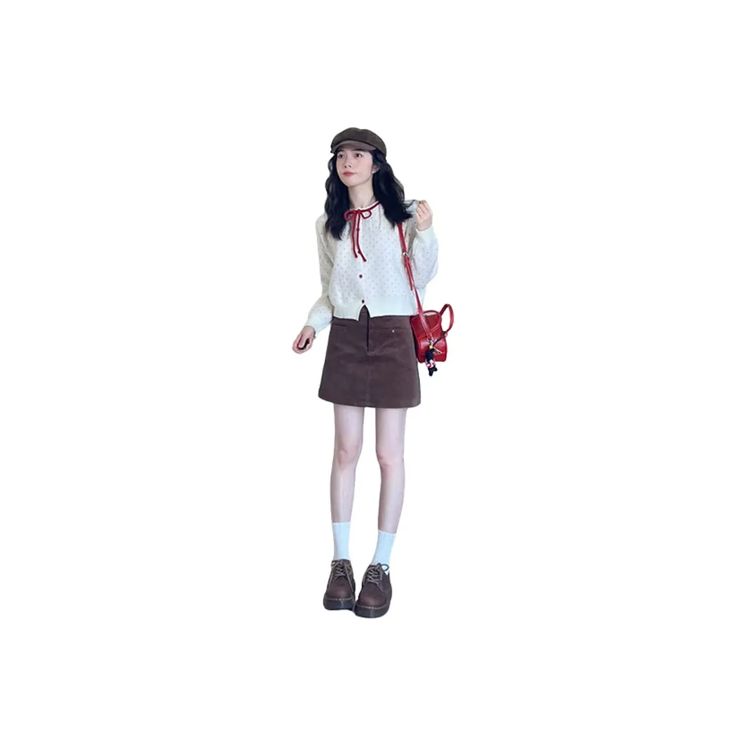 PARKYEON Красный топ + юбка Женские комплекты с юбкой