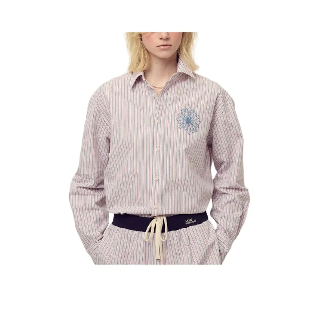 MARDI MERCREDI FW25 Cotton Shirt Stripe_Pink Blue Shirt Women's