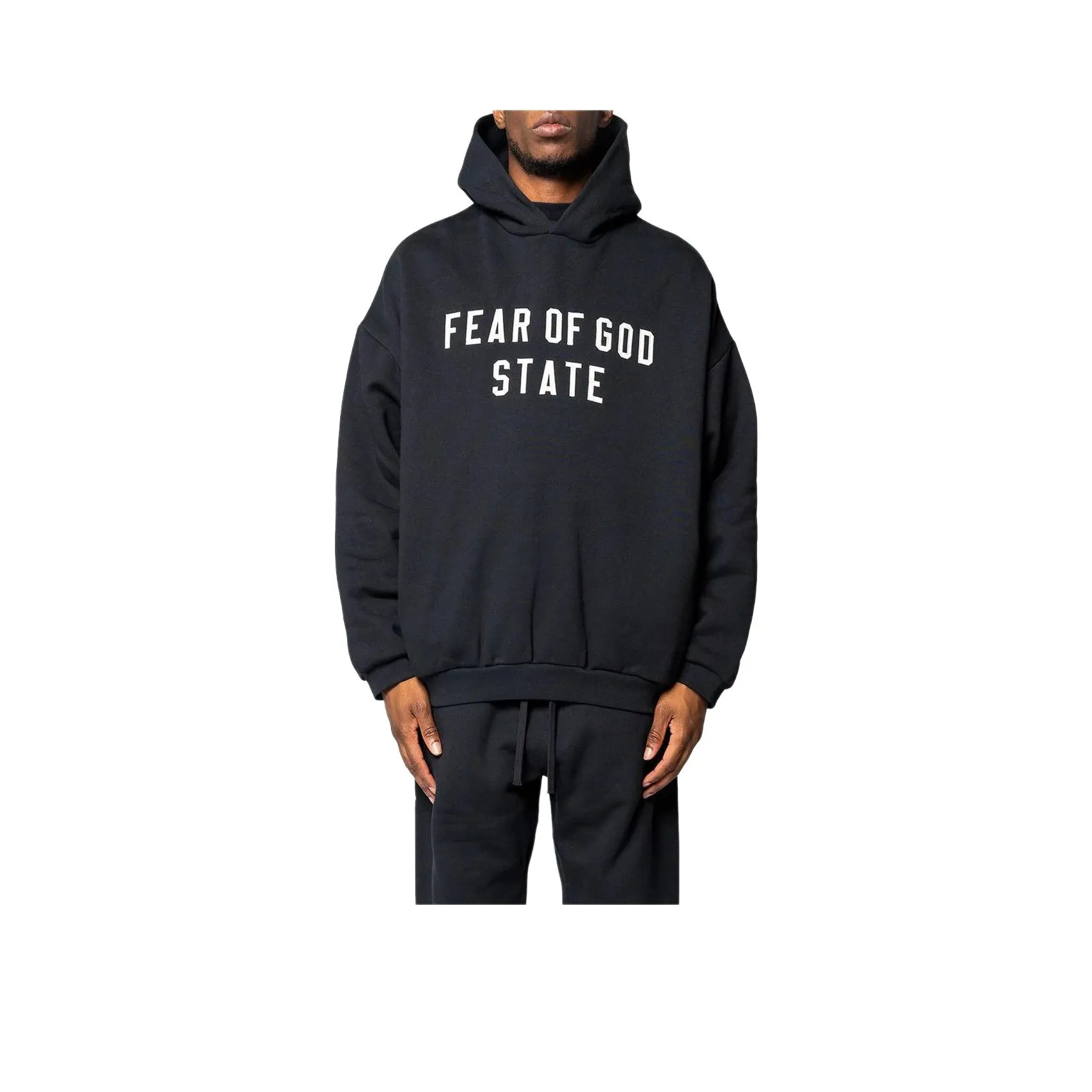 Fear Of God Essentials SS25 90s Fit Fleece Hoodie Deep Black Sweatshirt Men's