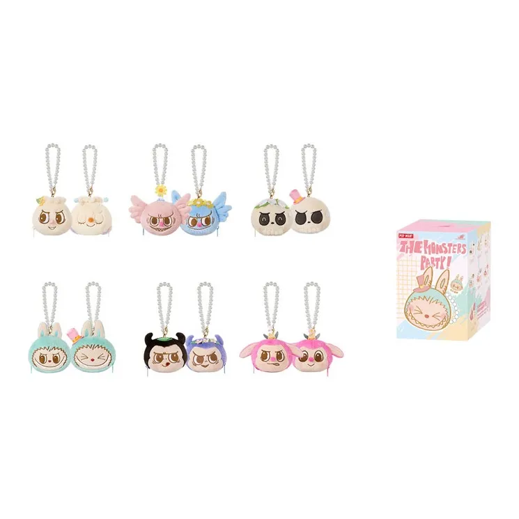 POP MART Коллаборация Edition THE MONSTERS Party Collection Plush Mystery Box с откидной крышкой Слепые коробки Один Mystery Коробка Полная коробка 6 шт