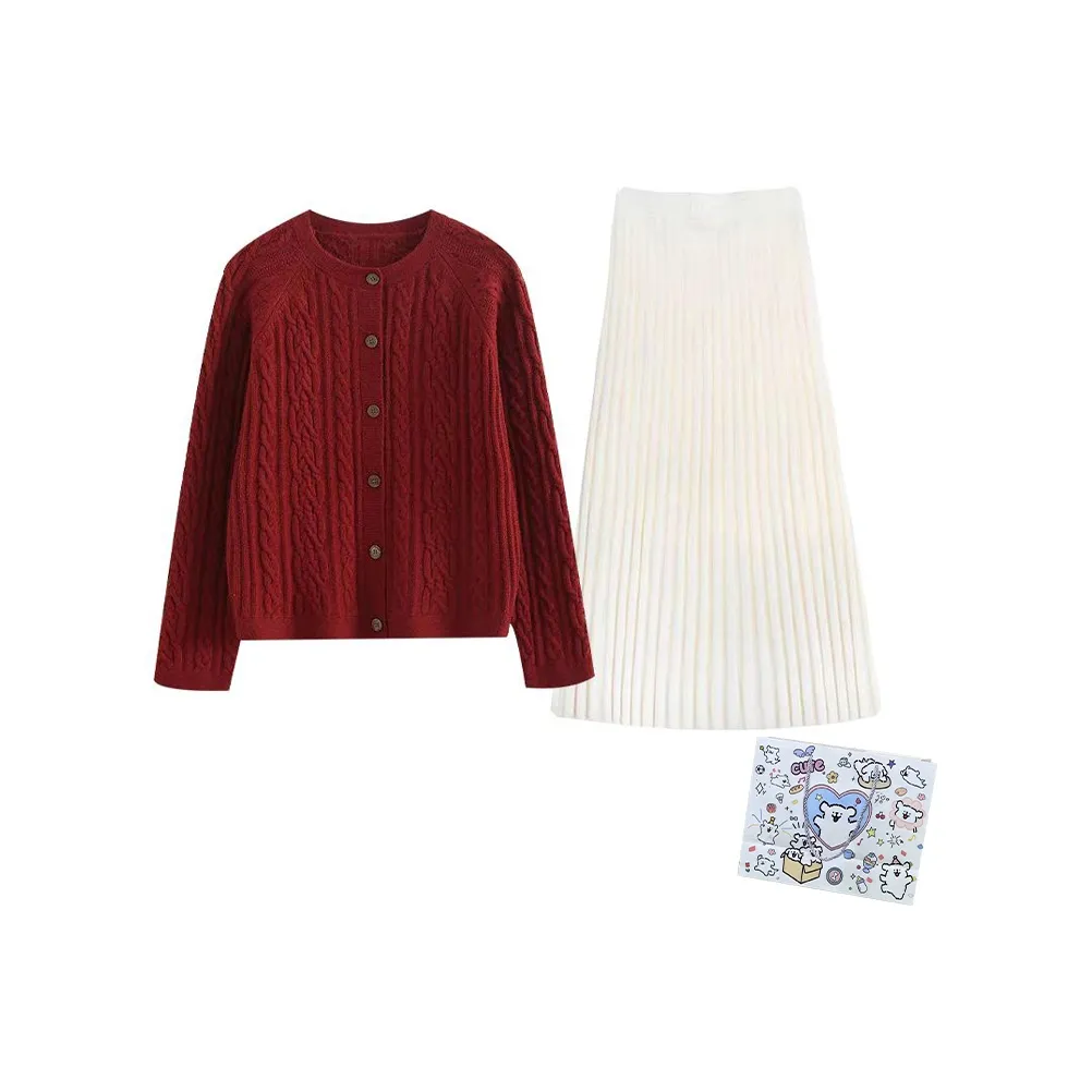 MARIE·COCO Красный топ + юбка Женские комплекты с юбкой