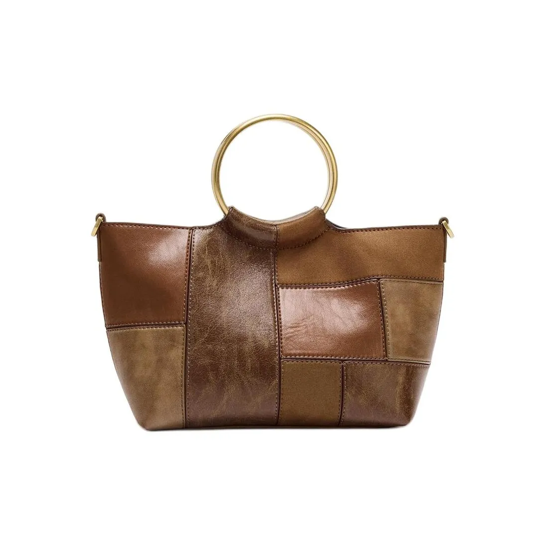 ZARA Полиэстер Одно плечо Сумка Мини Женская Кофейная