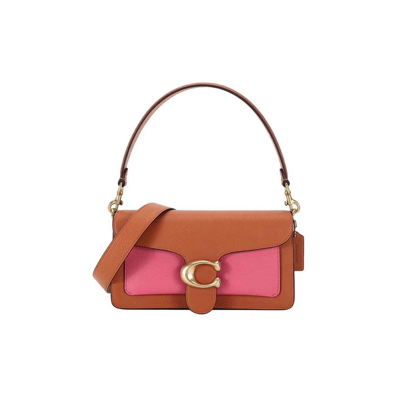 COACH Кожа Сумка на плечо Вино GOD Сумка Один Плечо Сумка Средний Женские Грязно-оранжевый Арбузно-розовый красный