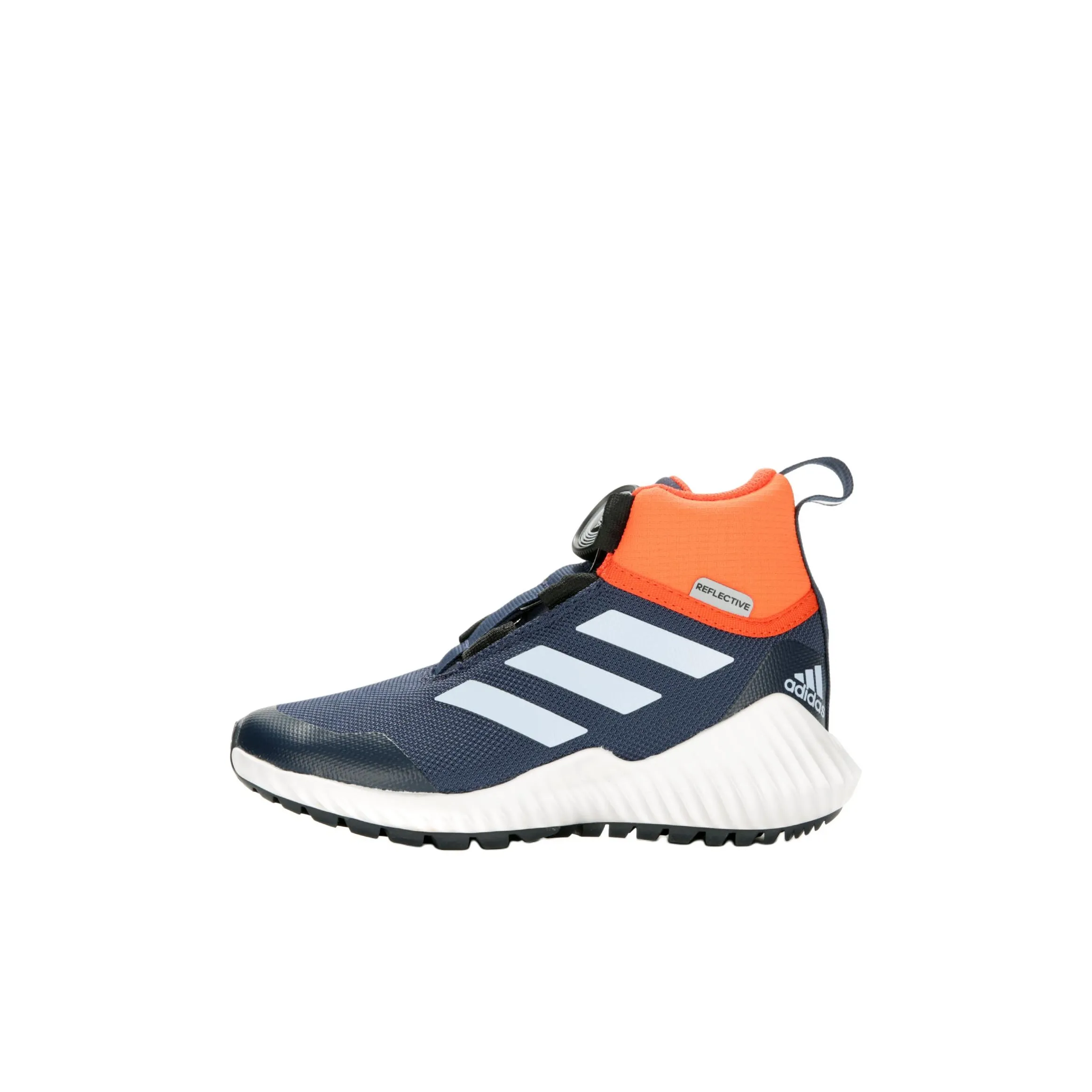 Adidas Fortatrail BOA K Slip Resistant Abrasion Resistant Дышащий Высокий Топ Детская Туристическая Обувь Сине-оранжевый Детский
