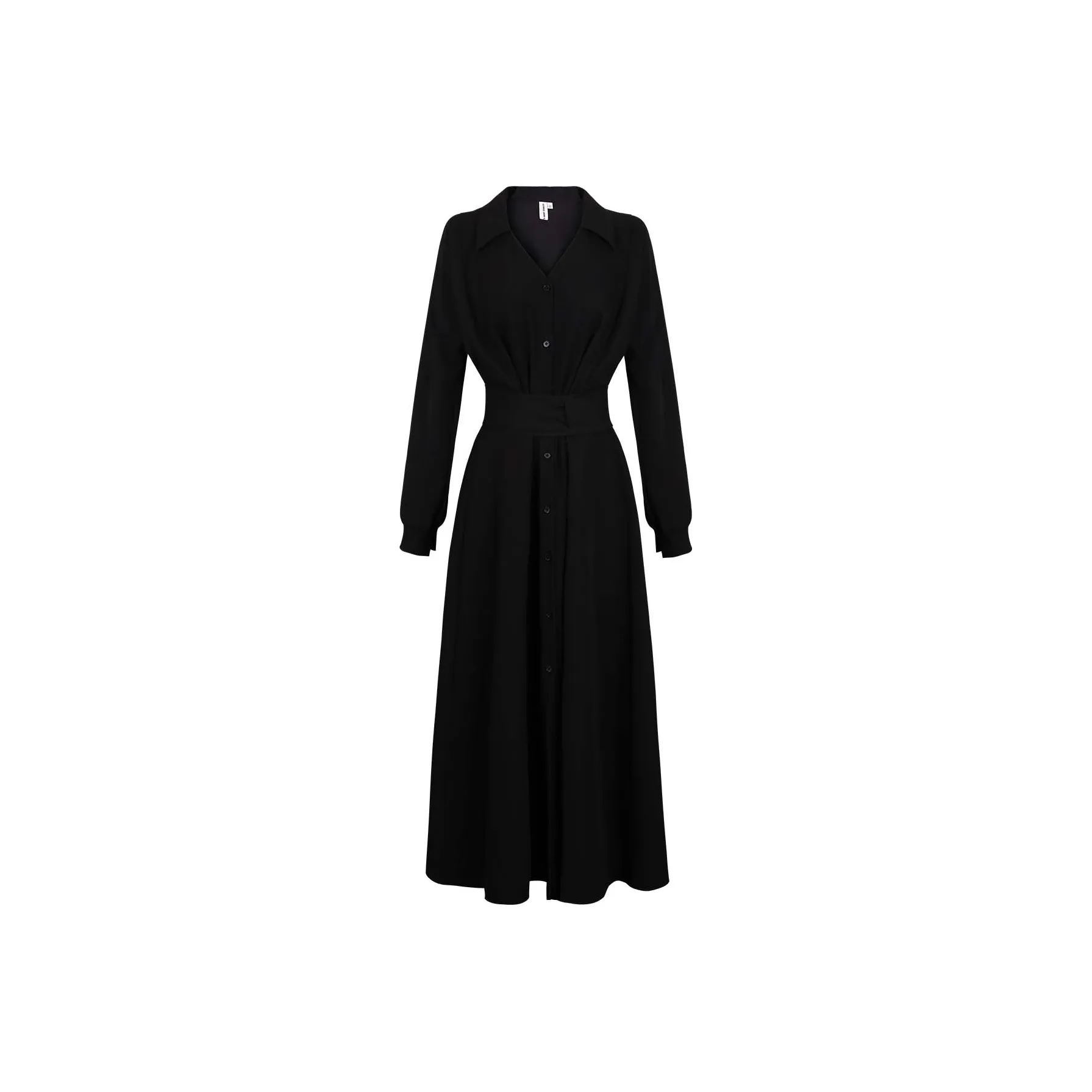 Matsumoto Soso Длинное платье с длинными рукавами для женщин