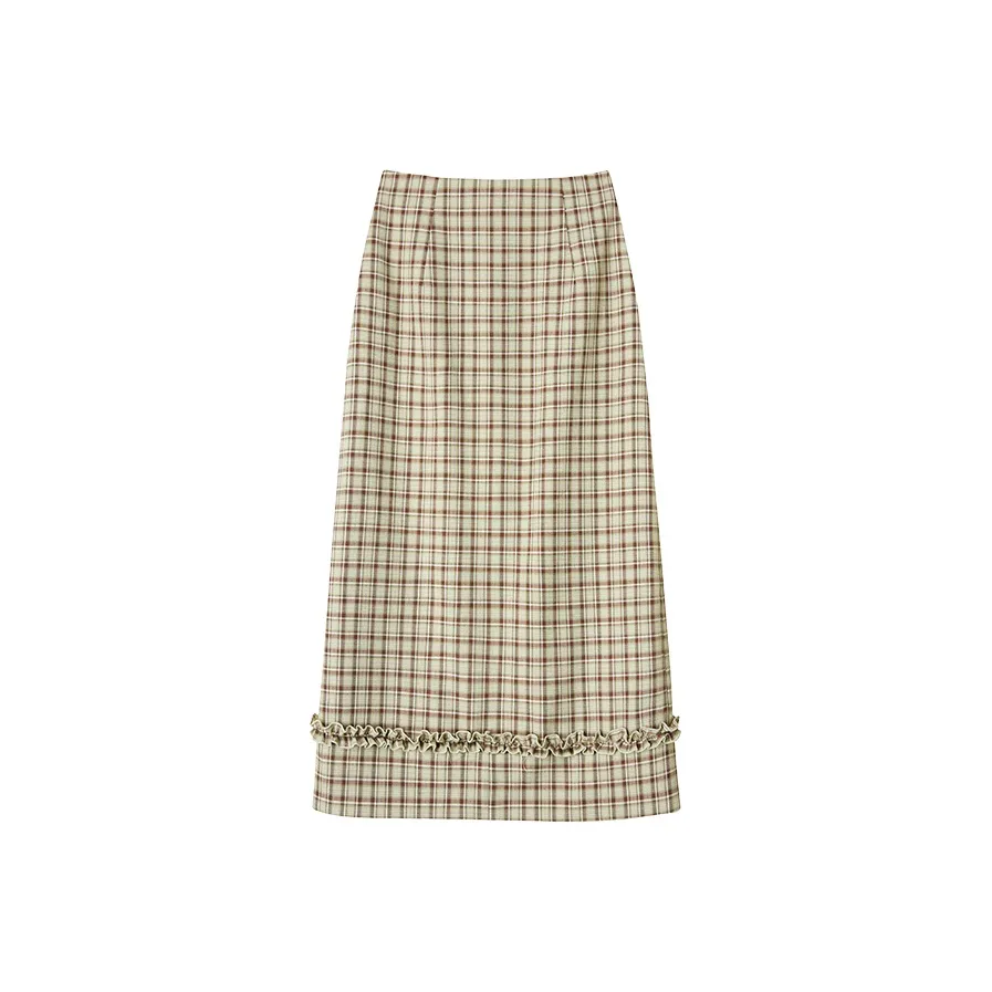 UENA Клетчатая Юбка В наличии Женская Повседневная Длинная Юбка