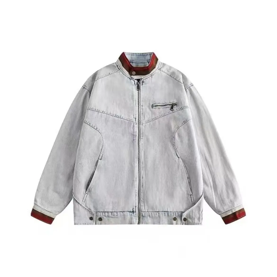 KYKW Выстиранный Синий Женские Джинсовые Куртки