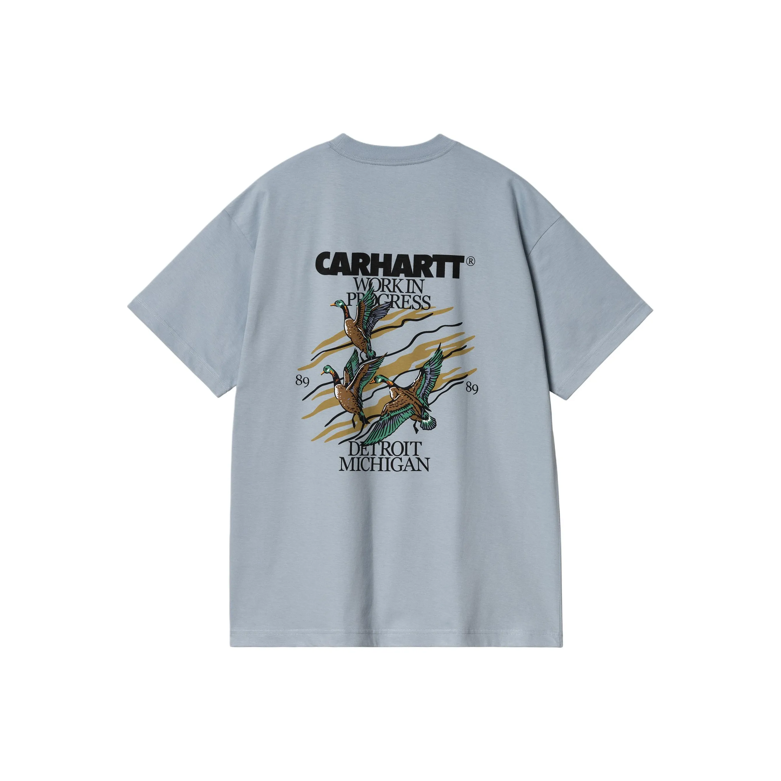 Carhartt WIP FW24 Небесно-голубой Унисекс T-рубашки