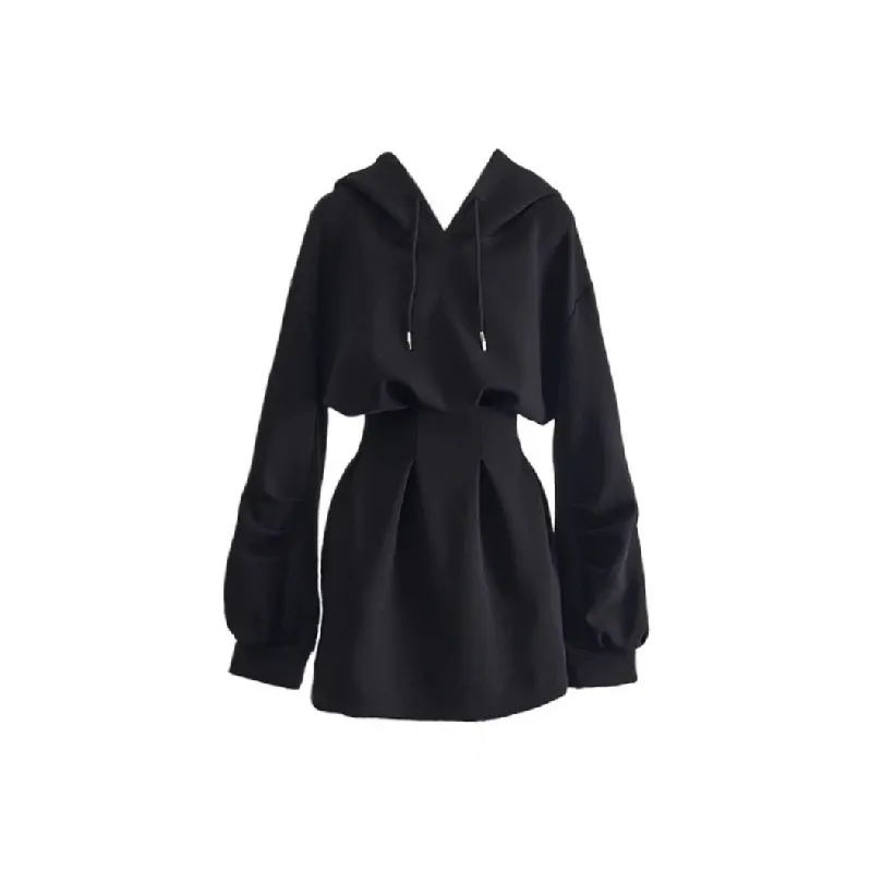 UYH С утяжкой на талии Толстовка Осенний Зимний Юбка Женская