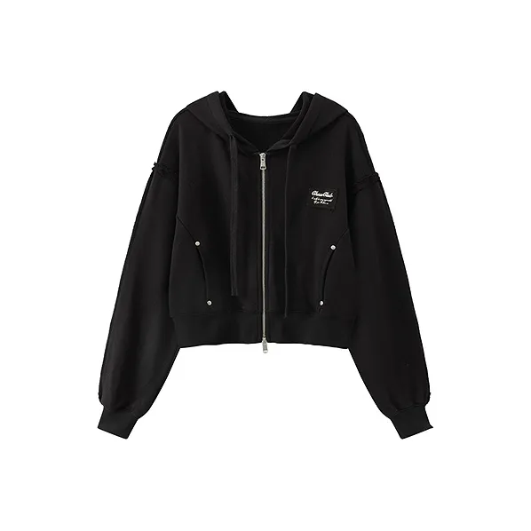 CHUU Черное Женское Короткое Пальто