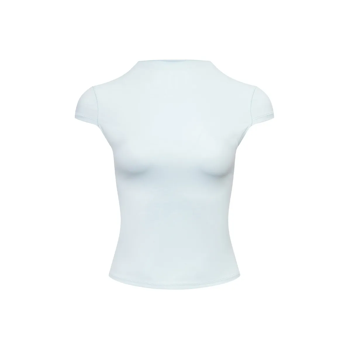 Ariseism Обычный Базовый Half Водолазка Йога Короткий Рукав Т-Рубашка Для Женщин Летний Облегающий крой Топ Женские