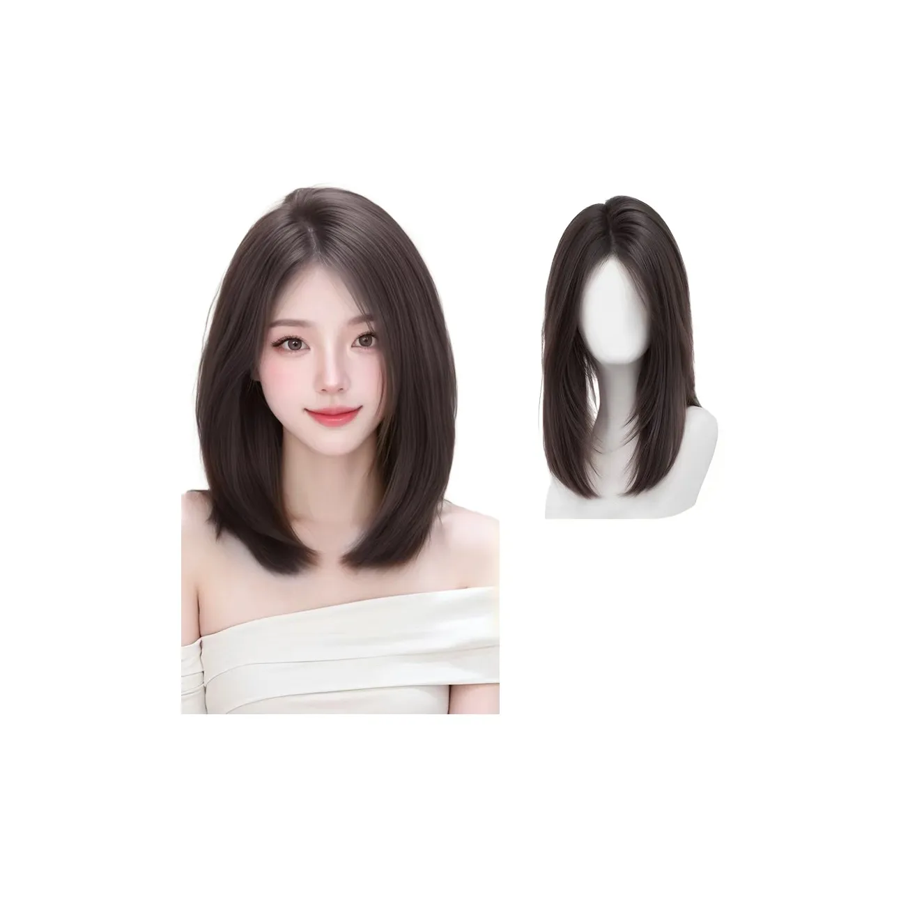 YUNQING Парные повязки для головы COVER Парики для женских волос смешанный шелк короткие прямые