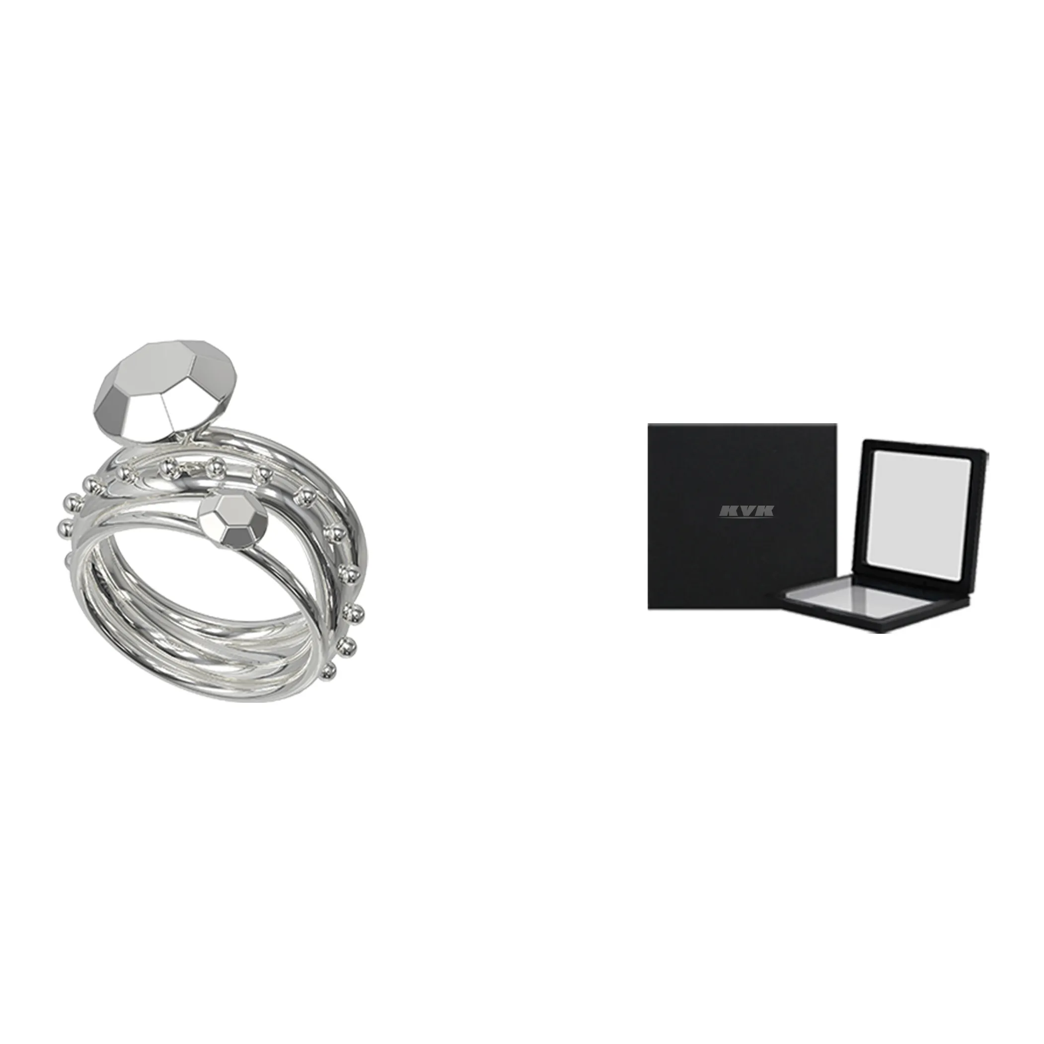 KVK Золото Посеребренные Кольца Унисекс