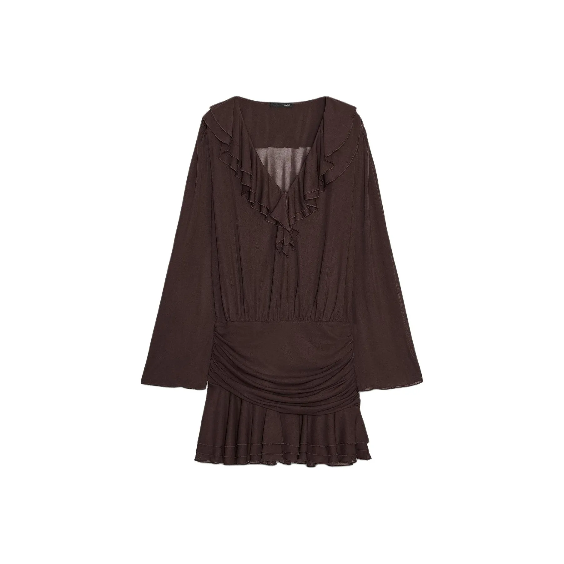 ZARA Длинное платье с длинными рукавами женское