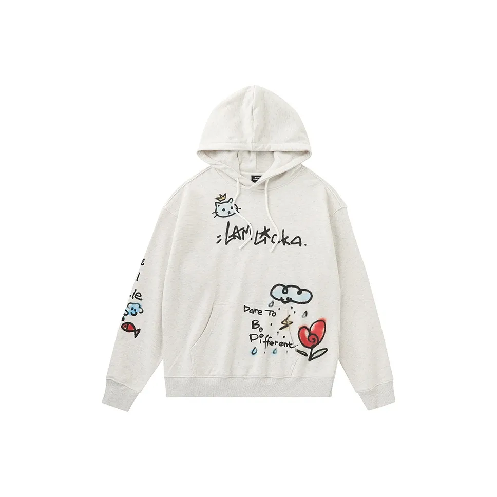 LAMLICKA Свитшот Унисекс Белый Фотиния Серый