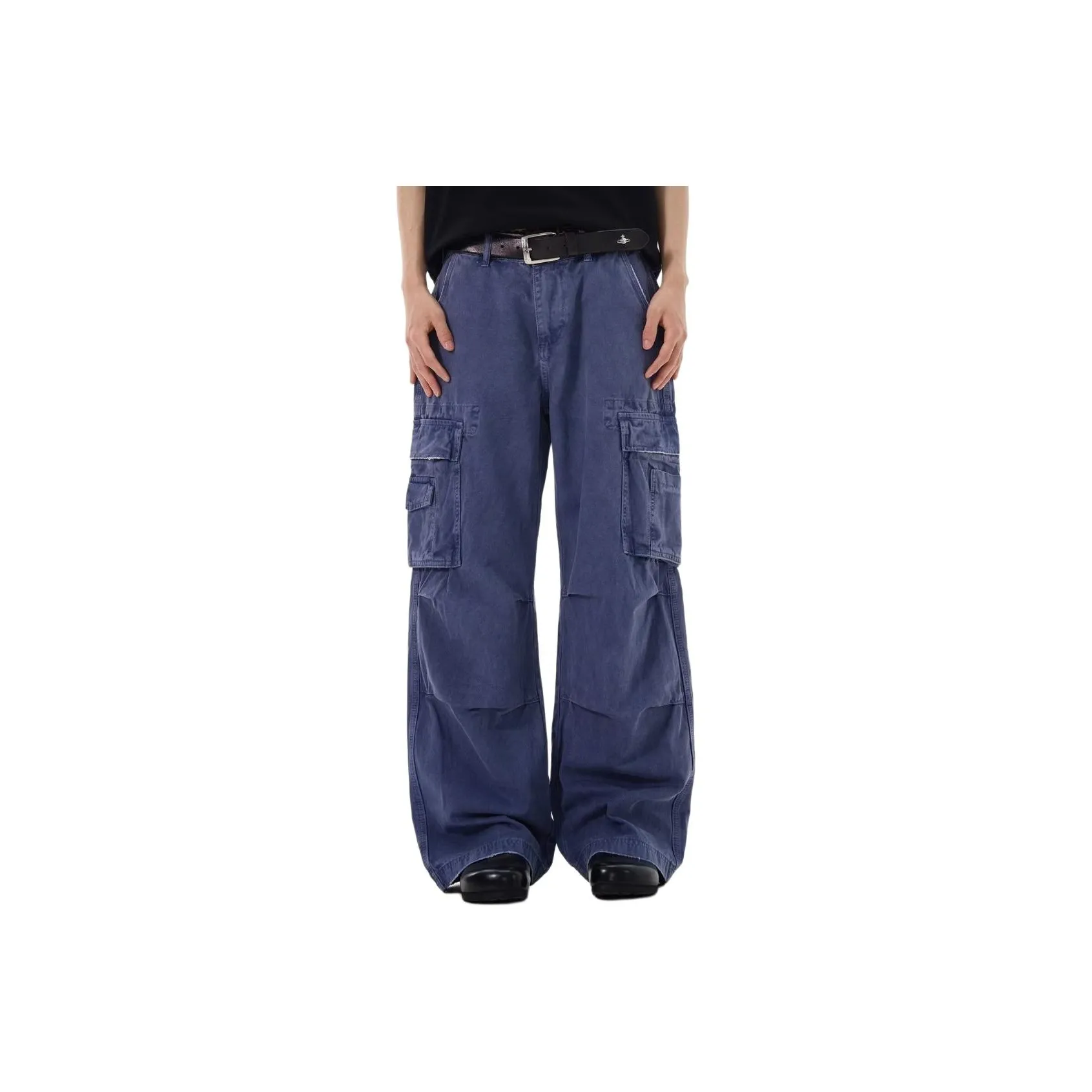 KAIZZGAO Blue Men's Cargo Pants KAIZZGAO Синий Мужской Карго Брюки