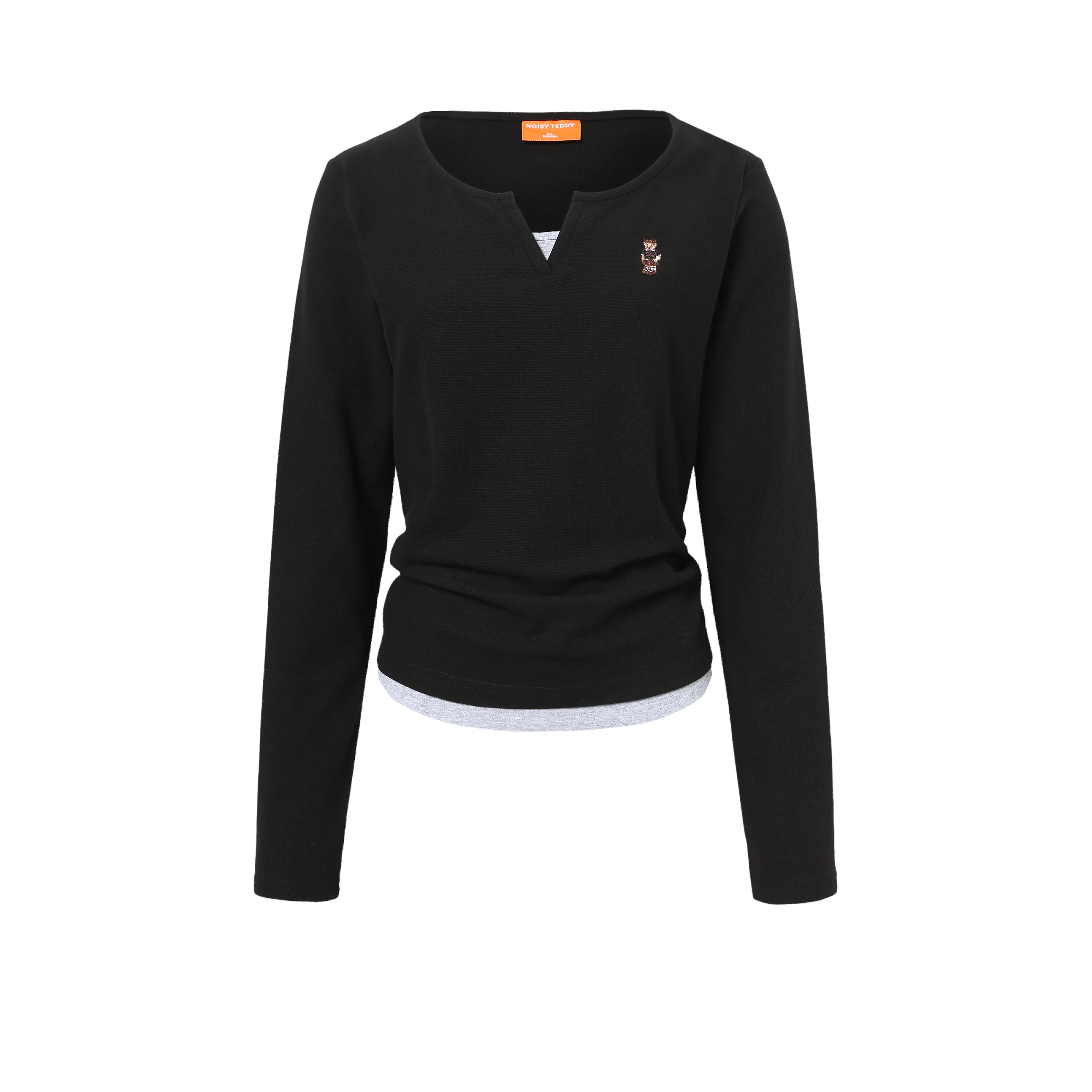 NOISY TEDDY Длинный рукав Т-рубашка Женская