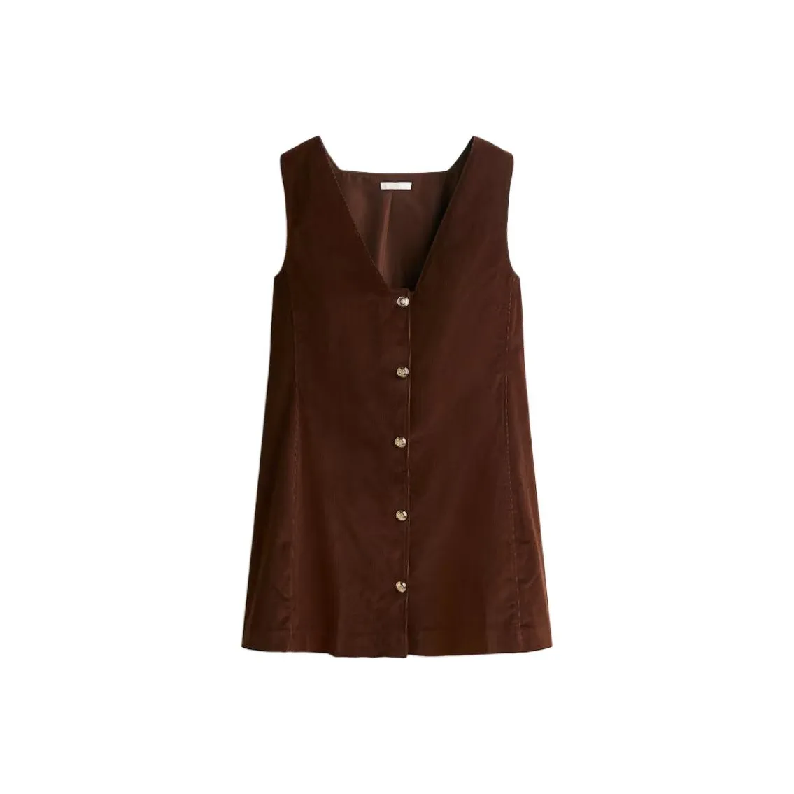 H M Темно-коричневые женские платья без рукавов