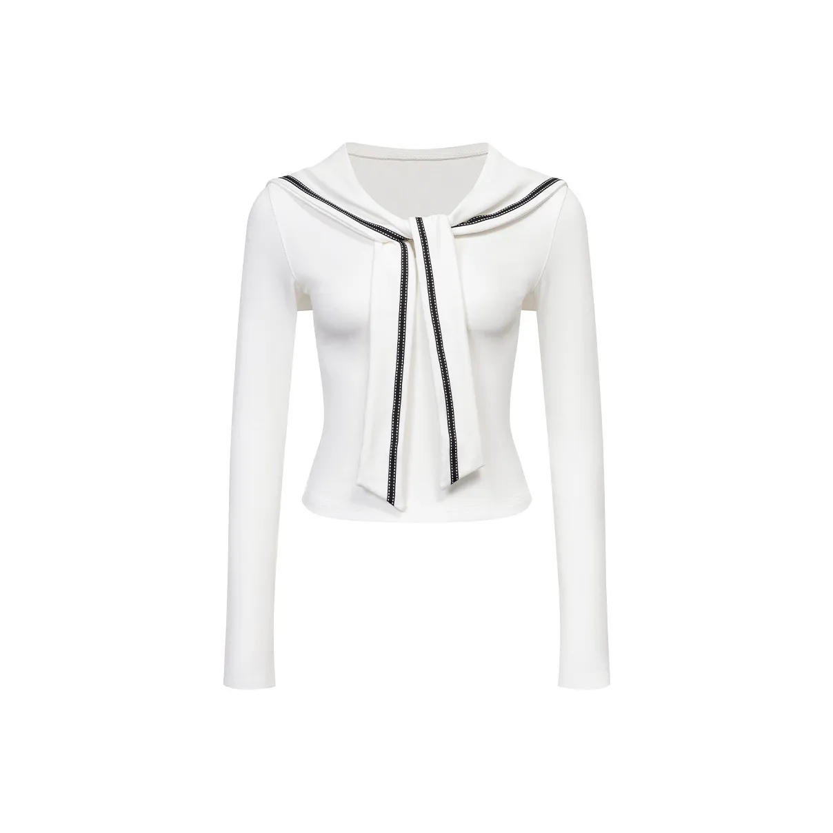 Ariseism Обычный Стильный Морские Inspirированный Трикотажная Ткань Длинный Рукав Т-Рубашка Для Женщин Горячая Девушка Облегающий Крой Топ Женский